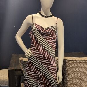 Express Strapless Dress with Geometric Pattern